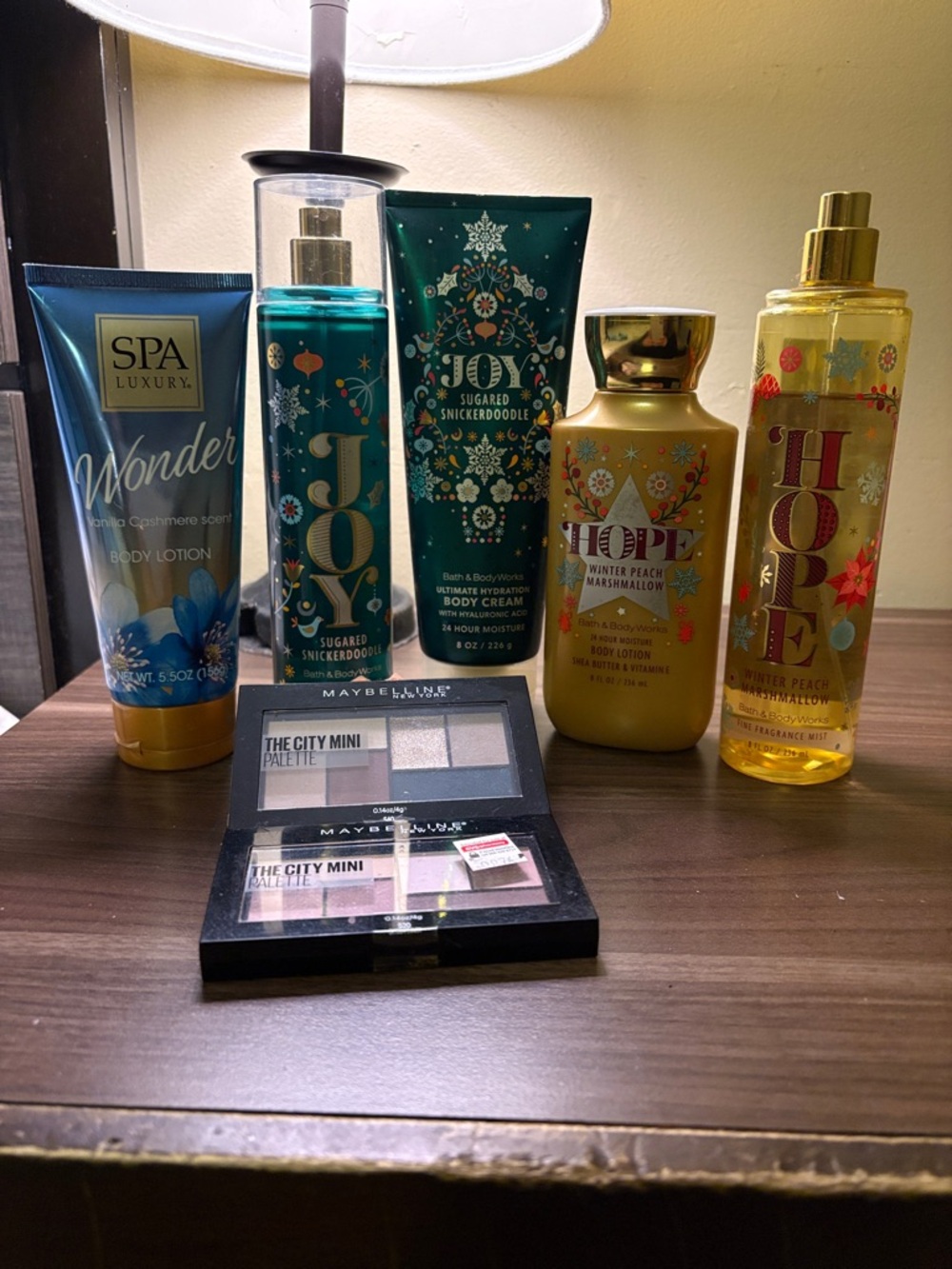 Bath & Body Works Joy Sugared Snickerdoodle Body Cream & Mist Set - Green & Gold